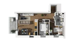 3 pokoje, mieszkanie 47,49 m², piętro 2, oferta nr C/19, Osiedle Warszawska - etap II, Gdańsk, Ujeścisko-Łostowice, Ujeścisko, ul. Warszawska