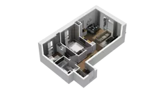 3 pokoje, mieszkanie 47,49 m², piętro 2, oferta nr C/19, Osiedle Warszawska - etap II, Gdańsk, Ujeścisko-Łostowice, Ujeścisko, ul. Warszawska