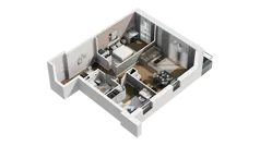 3 pokoje, mieszkanie 61,10 m², piętro 2, oferta nr C/23, Osiedle Warszawska - etap II, Gdańsk, Ujeścisko-Łostowice, Ujeścisko, ul. Warszawska