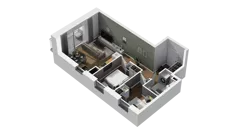3 pokoje, mieszkanie 47,50 m², piętro 3, oferta nr C/27, Osiedle Warszawska - etap II, Gdańsk, Ujeścisko-Łostowice, Ujeścisko, ul. Warszawska