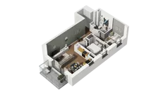 3 pokoje, mieszkanie 47,50 m², piętro 3, oferta nr C/27, Osiedle Warszawska - etap II, Gdańsk, Ujeścisko-Łostowice, Ujeścisko, ul. Warszawska