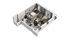 3 pokoje, mieszkanie 60,94 m², piętro 3, oferta nr C/31, Osiedle Warszawska - etap II, Gdańsk, Ujeścisko-Łostowice, Ujeścisko, ul. Warszawska