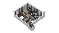 3 pokoje, mieszkanie 60,94 m², piętro 3, oferta nr C/31, Osiedle Warszawska - etap II, Gdańsk, Ujeścisko-Łostowice, Ujeścisko, ul. Warszawska