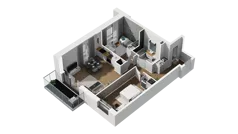 3 pokoje, mieszkanie 60,94 m², piętro 3, oferta nr C/31, Osiedle Warszawska - etap II, Gdańsk, Ujeścisko-Łostowice, Ujeścisko, ul. Warszawska