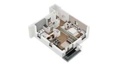 3 pokoje, mieszkanie 60,94 m², piętro 3, oferta nr C/31, Osiedle Warszawska - etap II, Gdańsk, Ujeścisko-Łostowice, Ujeścisko, ul. Warszawska