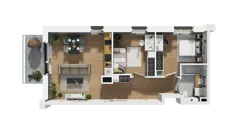 3 pokoje, mieszkanie 54,87 m², piętro 1, oferta nr B/29, Osiedle Warszawska - etap III, Gdańsk, Ujeścisko-Łostowice, Ujeścisko, ul. Warszawska