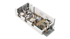 3 pokoje, mieszkanie 54,87 m², piętro 1, oferta nr B/29, Osiedle Warszawska - etap III, Gdańsk, Ujeścisko-Łostowice, Ujeścisko, ul. Warszawska