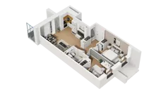 3 pokoje, mieszkanie 52,21 m², piętro 1, oferta nr B/30, Osiedle Warszawska - etap III, Gdańsk, Ujeścisko-Łostowice, Ujeścisko, ul. Warszawska