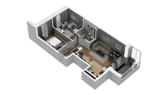 3 pokoje, mieszkanie 52,21 m², piętro 1, oferta nr B/30, Osiedle Warszawska - etap III, Gdańsk, Ujeścisko-Łostowice, Ujeścisko, ul. Warszawska