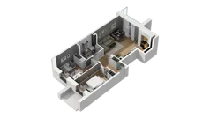 3 pokoje, mieszkanie 52,21 m², piętro 1, oferta nr B/30, Osiedle Warszawska - etap III, Gdańsk, Ujeścisko-Łostowice, Ujeścisko, ul. Warszawska