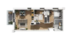 3 pokoje, mieszkanie 54,88 m², piętro 2, oferta nr B/35, Osiedle Warszawska - etap III, Gdańsk, Ujeścisko-Łostowice, Ujeścisko, ul. Warszawska