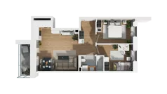 3 pokoje, mieszkanie 52,21 m², piętro 2, oferta nr B/36, Osiedle Warszawska - etap III, Gdańsk, Ujeścisko-Łostowice, Ujeścisko, ul. Warszawska