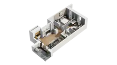 3 pokoje, mieszkanie 52,21 m², piętro 2, oferta nr B/36, Osiedle Warszawska - etap III, Gdańsk, Ujeścisko-Łostowice, Ujeścisko, ul. Warszawska