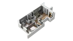 3 pokoje, mieszkanie 52,21 m², piętro 2, oferta nr B/36, Osiedle Warszawska - etap III, Gdańsk, Ujeścisko-Łostowice, Ujeścisko, ul. Warszawska
