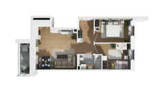 3 pokoje, mieszkanie 52,75 m², piętro 4, oferta nr B/48, Osiedle Warszawska - etap III, Gdańsk, Ujeścisko-Łostowice, Ujeścisko, ul. Warszawska
