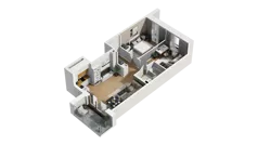 3 pokoje, mieszkanie 52,75 m², piętro 4, oferta nr B/48, Osiedle Warszawska - etap III, Gdańsk, Ujeścisko-Łostowice, Ujeścisko, ul. Warszawska