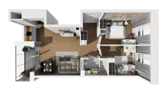 3 pokoje, mieszkanie 54,37 m², piętro 5, oferta nr E/54, Osiedle Warszawska - etap I, Gdańsk, Ujeścisko-Łostowice, Ujeścisko, ul. Warszawska