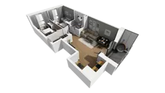3 pokoje, mieszkanie 54,37 m², piętro 5, oferta nr E/54, Osiedle Warszawska - etap I, Gdańsk, Ujeścisko-Łostowice, Ujeścisko, ul. Warszawska