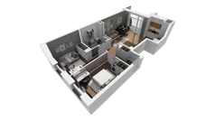 3 pokoje, mieszkanie 54,37 m², piętro 5, oferta nr E/54, Osiedle Warszawska - etap I, Gdańsk, Ujeścisko-Łostowice, Ujeścisko, ul. Warszawska
