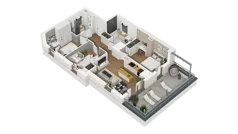 4 pokoje, mieszkanie 72,07 m², piętro 6, oferta nr B2/61, Locus 2 - etap II, Rumia, Janowo, ul. Dąbrowskiego