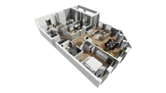 4 pokoje, mieszkanie 89,68 m², piętro 1, oferta nr A/6, Esencja, Gdańsk, Śródmieście, Dolne Miasto, ul. Kamienna Grobla / Jałmużnicza