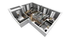 4 pokoje, mieszkanie 65,49 m², piętro 1, oferta nr A/10, Esencja, Gdańsk, Śródmieście, Dolne Miasto, ul. Kamienna Grobla / Jałmużnicza