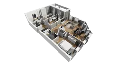4 pokoje, mieszkanie 89,62 m², piętro 2, oferta nr A/20, Esencja, Gdańsk, Śródmieście, Dolne Miasto, ul. Kamienna Grobla / Jałmużnicza