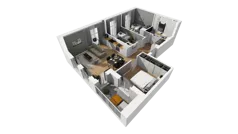 4 pokoje, mieszkanie 65,29 m², piętro 2, oferta nr A/24, Esencja, Gdańsk, Śródmieście, Dolne Miasto, ul. Kamienna Grobla / Jałmużnicza