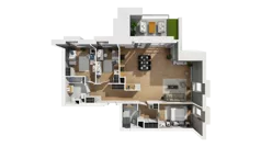 4 pokoje, mieszkanie 108,58 m², piętro 5, oferta nr A/56, Esencja, Gdańsk, Śródmieście, Dolne Miasto, ul. Kamienna Grobla / Jałmużnicza