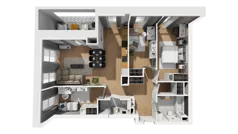 4 pokoje, mieszkanie 85,78 m², piętro 1, oferta nr A/70, Esencja, Gdańsk, Śródmieście, Dolne Miasto, ul. Kamienna Grobla / Jałmużnicza