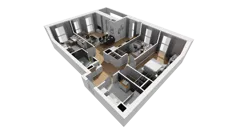 4 pokoje, mieszkanie 85,78 m², piętro 1, oferta nr A/70, Esencja, Gdańsk, Śródmieście, Dolne Miasto, ul. Kamienna Grobla / Jałmużnicza