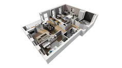4 pokoje, mieszkanie 85,84 m², piętro 2, oferta nr A/79, Esencja, Gdańsk, Śródmieście, Dolne Miasto, ul. Kamienna Grobla / Jałmużnicza