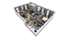4 pokoje, mieszkanie 85,85 m², piętro 3, oferta nr A/88, Esencja, Gdańsk, Śródmieście, Dolne Miasto, ul. Kamienna Grobla / Jałmużnicza