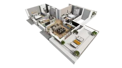 4 pokoje, mieszkanie 103,34 m², piętro 7, oferta nr F/73, Osiedle Synteza bud. E, F, Gdańsk, Piecki-Migowo, Morena, ul. Lema
