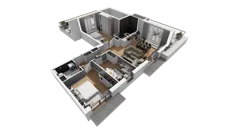 4 pokoje, mieszkanie 103,34 m², piętro 7, oferta nr F/73, Osiedle Synteza bud. E, F, Gdańsk, Piecki-Migowo, Morena, ul. Lema