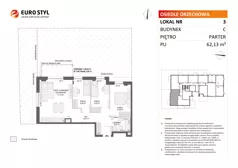 4 pokoje, mieszkanie 62,12 m², piętro 1, oferta nr C/11, Osiedle Orzechowa, Gdynia, Chylonia, ul. Meksykańska/Orzechowa