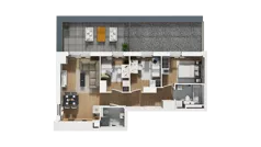 4 pokoje, mieszkanie 61,87 m², piętro 4, oferta nr C/52, Osiedle Orzechowa, Gdynia, Chylonia, ul. Meksykańska/Orzechowa