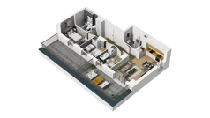 4 pokoje, mieszkanie 61,87 m², piętro 4, oferta nr C/52, Osiedle Orzechowa, Gdynia, Chylonia, ul. Meksykańska/Orzechowa