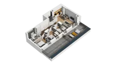 4 pokoje, mieszkanie 61,87 m², piętro 4, oferta nr C/52, Osiedle Orzechowa, Gdynia, Chylonia, ul. Meksykańska/Orzechowa