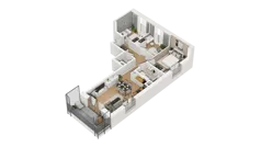 4 pokoje, mieszkanie 66,79 m², piętro 2, oferta nr A/63, Przystań Brzeźno, Gdańsk, Brzeźno, ul. Uczniowska