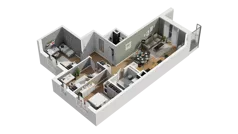 4 pokoje, mieszkanie 67,17 m², piętro 2, oferta nr A/70, Przystań Brzeźno, Gdańsk, Brzeźno, ul. Uczniowska
