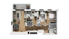 4 pokoje, mieszkanie 64,67 m², piętro 1, oferta nr B/5, Osiedle Warszawska - etap III, Gdańsk, Ujeścisko-Łostowice, Ujeścisko, ul. Warszawska
