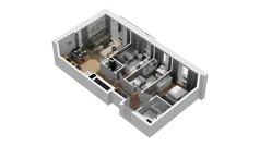 4 pokoje, mieszkanie 64,67 m², piętro 1, oferta nr B/5, Osiedle Warszawska - etap III, Gdańsk, Ujeścisko-Łostowice, Ujeścisko, ul. Warszawska