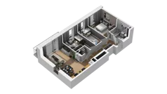 4 pokoje, mieszkanie 64,67 m², piętro 1, oferta nr B/5, Osiedle Warszawska - etap III, Gdańsk, Ujeścisko-Łostowice, Ujeścisko, ul. Warszawska