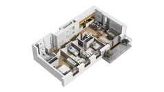 4 pokoje, mieszkanie 64,67 m², piętro 1, oferta nr B/5, Osiedle Warszawska - etap III, Gdańsk, Ujeścisko-Łostowice, Ujeścisko, ul. Warszawska