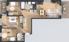 4 pokoje, mieszkanie 70,08 m², piętro 2, oferta nr C/8, Przystań Brzeźno - etap II, Gdańsk, Brzeźno, ul. Uczniowska