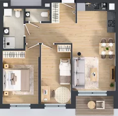 3 pokoje, mieszkanie 58,39 m², piętro 2, oferta nr D/17, Przystań Brzeźno - etap II, Gdańsk, Brzeźno, ul. Uczniowska