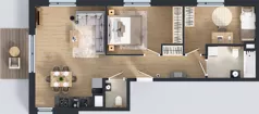 3 pokoje, mieszkanie 60,43 m², piętro 3, oferta nr D/28, Przystań Brzeźno - etap II, Gdańsk, Brzeźno, ul. Uczniowska