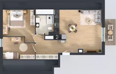 3 pokoje, mieszkanie 53,42 m², piętro 3, oferta nr A1/9, Gdańskie Zacisze, Gdańsk, Kokoszki, ul. Bysewska