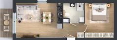 2 pokoje, mieszkanie 38,29 m², piętro 2, oferta nr B2/8, Gdańskie Zacisze, Gdańsk, Kokoszki, ul. Bysewska